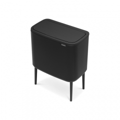 Мусорный бак Touch Bin Bo (3 х 11 л), Черный матовый Brabantia
