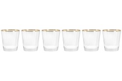 Набор стаканов для виски Gemma золото, 0,365 л. 6 шт. Le Stelle