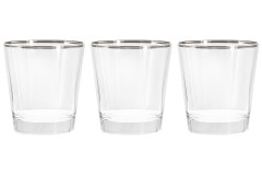 Набор стаканов для виски Gemma платина, 0,365 л. 6 шт. Le Stelle