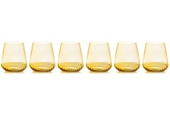 Набор стаканов для виски Opium, янтарный, 0,45 л. 6 шт. Le Stelle