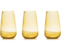 Набор стаканов для воды Opium, янтарный, 0,57 л. 6 шт. Le Stelle