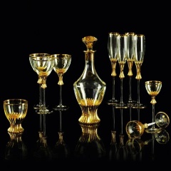 Стаканы 300 мл. OPERA, набор 6 шт, хрусталь/декор, золото 24К