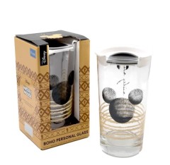 Стакан, 465 мл. черная крышка BOHO Disney LUCARIS