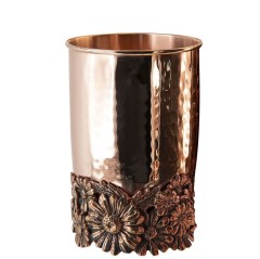 Стакан медный кован, 250 мл. "Ромашки"